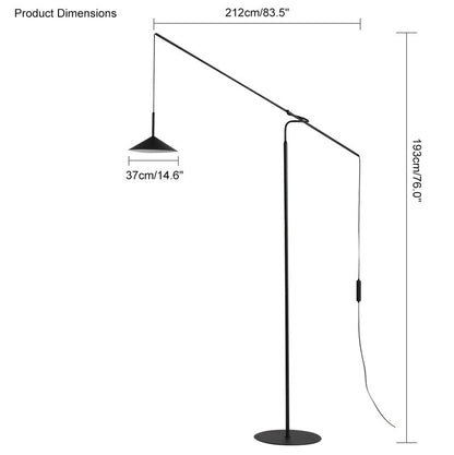 Diff Cantilever Reading Floor Lamp over the Couch-DF7025