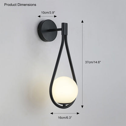 Diff Glass Globe Tear Drop Wall Sconce-DF6022