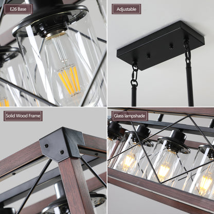 5-Light Retro Farmhouse Chandelier -DG2005