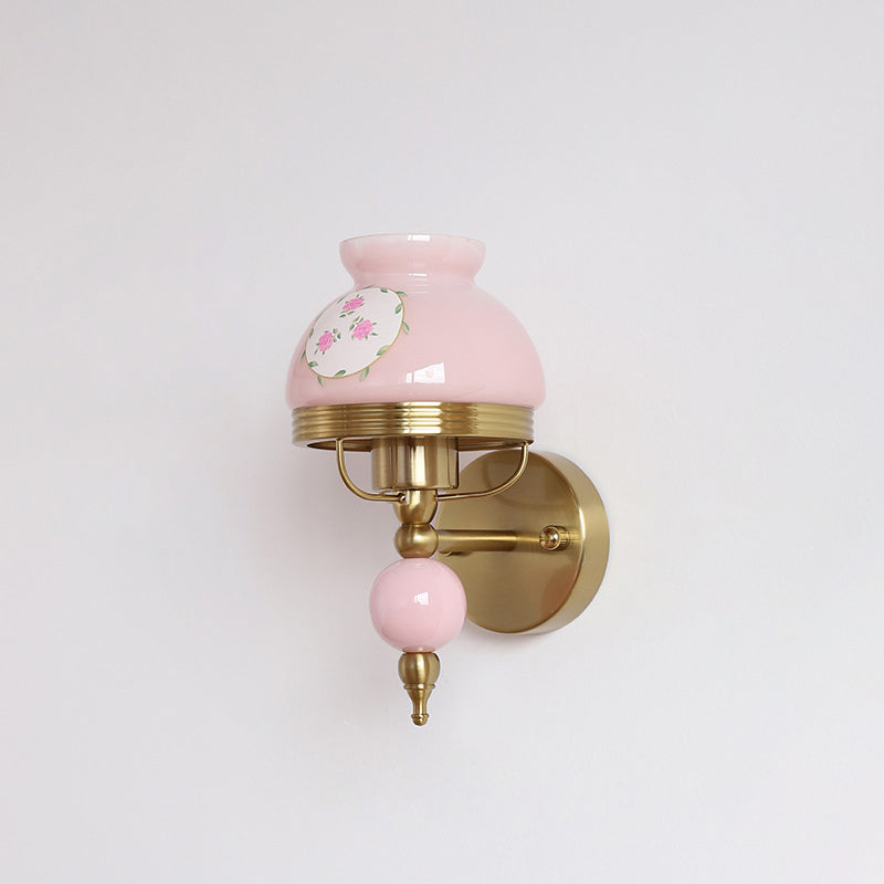 Diff French Pink Glass Wall Sconce-DF6046