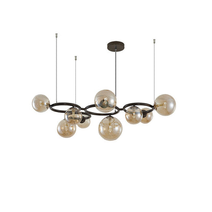 Diff Colored Glass Ball Chandelier-DF2253