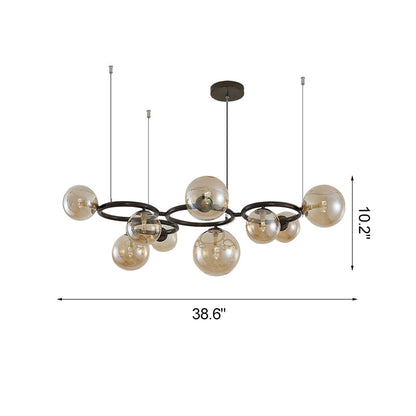 Diff Colored Glass Ball Chandelier-DF2253