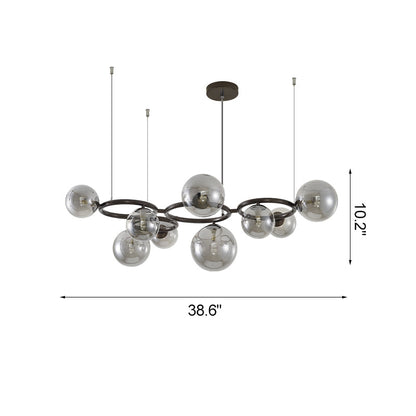 Diff Colored Glass Ball Chandelier-DF2253