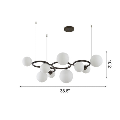 Diff Colored Glass Ball Chandelier-DF2253