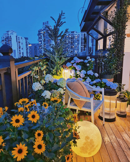 Diff Solar Pleated Glass Lantern Outdoor Light-DF9043