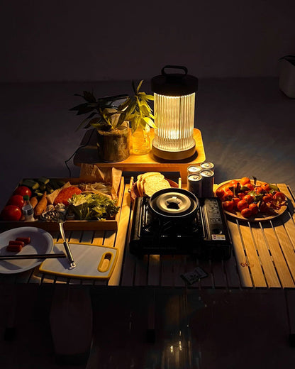 Diff Solar Pleated Glass Lantern Outdoor Light-DF9043