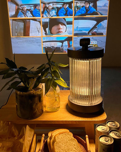 Diff Solar Pleated Glass Lantern Outdoor Light-DF9043