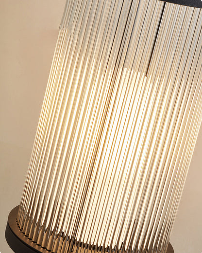 Diff Solar Pleated Glass Lantern Outdoor Light-DF9043