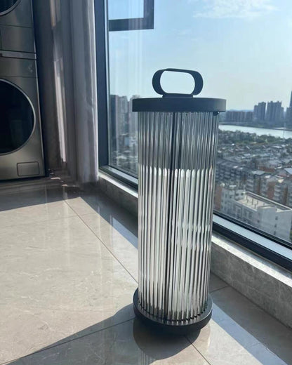 Diff Solar Pleated Glass Lantern Outdoor Light-DF9043