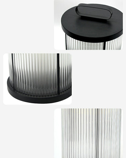Diff Solar Pleated Glass Lantern Outdoor Light-DF9043