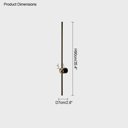 Diff Long Bar Wall Sconce with Antler -DF6019