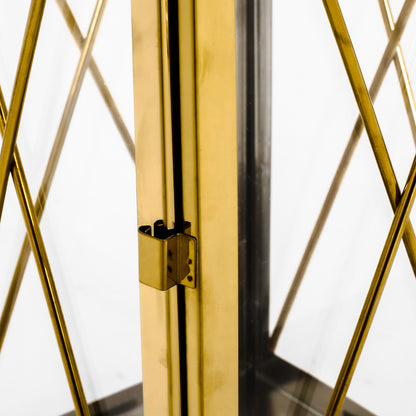 DEBORAH 14"H STAINLESS STEEL LANTERN
