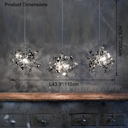Diff Argent/Gold Cloud Multi Pendant Chandelier-DF2042
