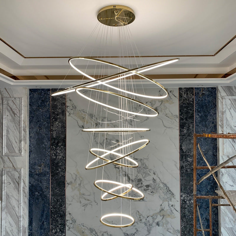 Diff Large Tiered Ring Foyer Chandelier-DF2160