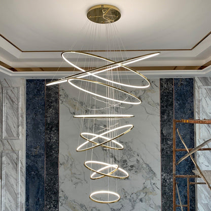 Diff Large Tiered Ring Foyer Chandelier-DF2160
