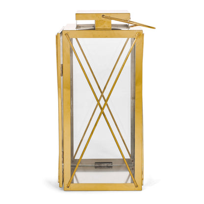 DEBORAH 14"H STAINLESS STEEL LANTERN