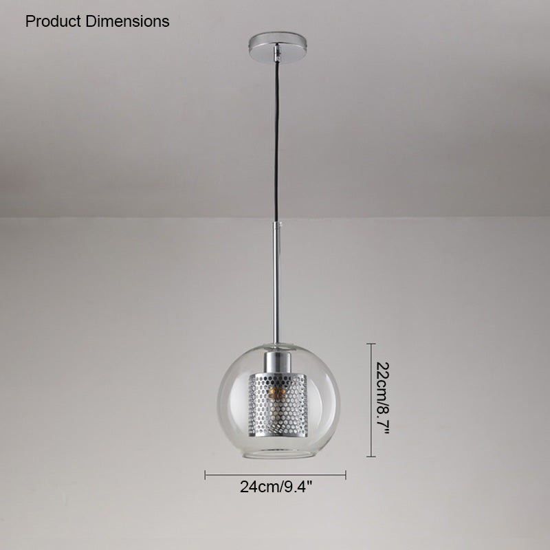 Diff Elegant Round/Cylinder Glass Pendant Light-DF2095