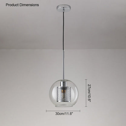 Diff Elegant Round/Cylinder Glass Pendant Light-DF2095