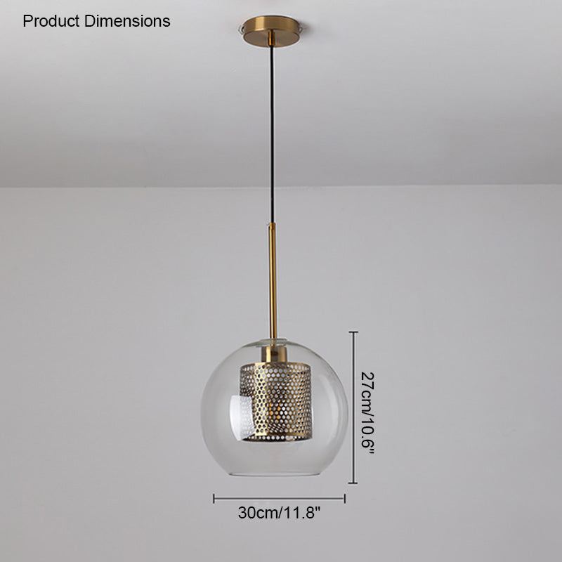 Diff Elegant Round/Cylinder Glass Pendant Light-DF2095