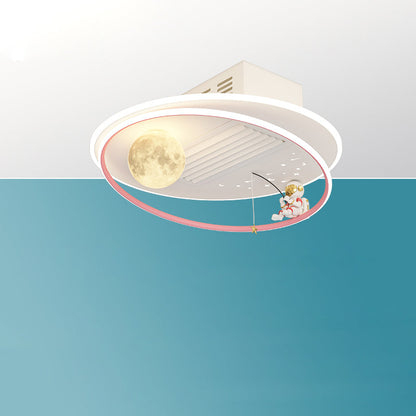 Diff Childish Low Profile Ceiling Fan with Dimmable Light-DF5056
