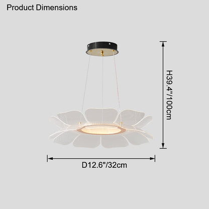 Diff Champagne Gold Acrylic Flower Chandelier-DF2275