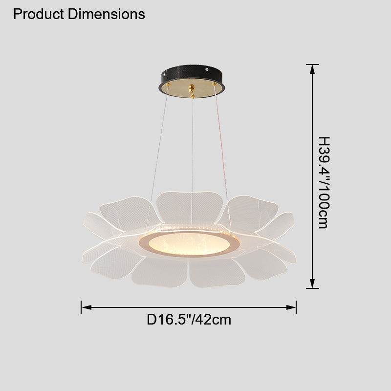 Diff Champagne Gold Acrylic Flower Chandelier-DF2275