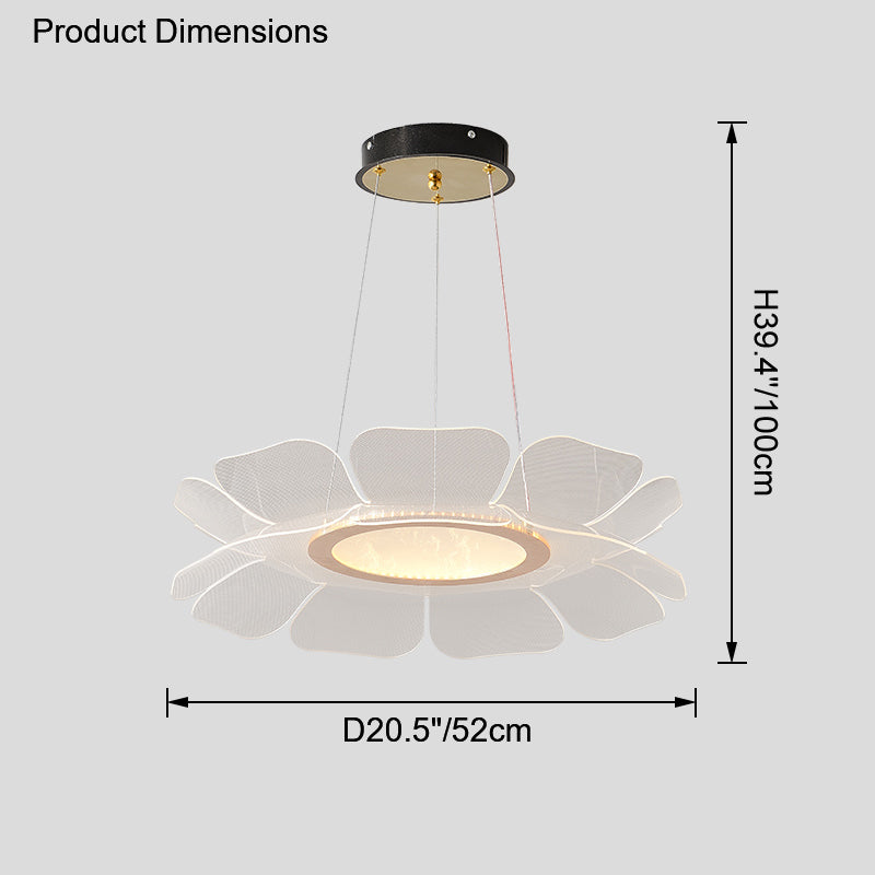 Diff Champagne Gold Acrylic Flower Chandelier-DF2275
