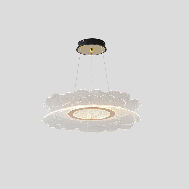 Diff Champagne Gold Acrylic Flower Chandelier-DF2275