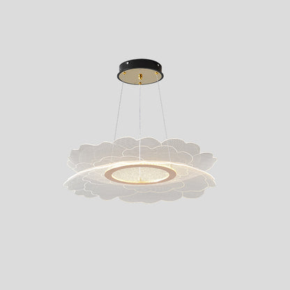 Diff Champagne Gold Acrylic Flower Chandelier-DF2275