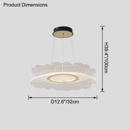 Diff Champagne Gold Acrylic Flower Chandelier-DF2275