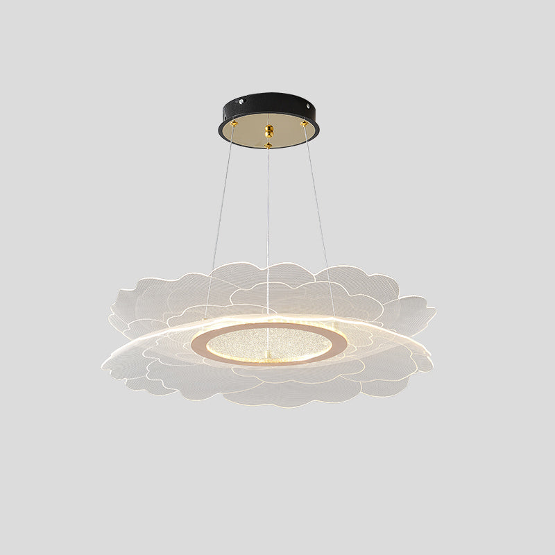 Diff Champagne Gold Acrylic Flower Chandelier-DF2275