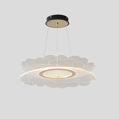 Diff Champagne Gold Acrylic Flower Chandelier-DF2275