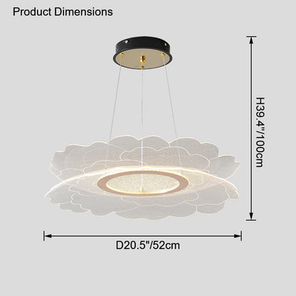 Diff Champagne Gold Acrylic Flower Chandelier-DF2275