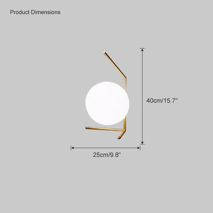 Diff Milk Glass Globe Table Lamp-DF8011