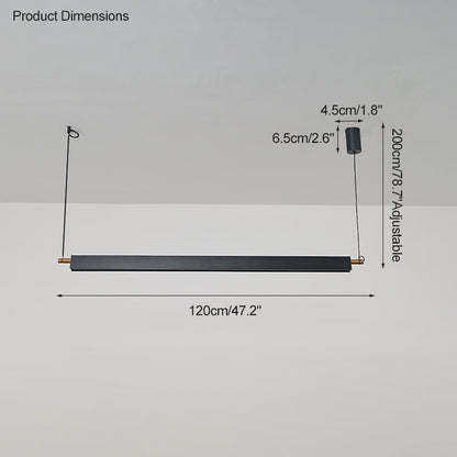 Diff Black Linear Pendant Light-DF2182