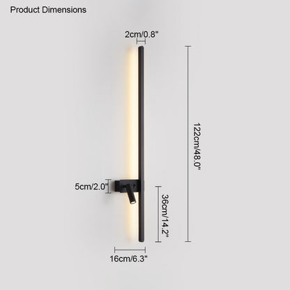 Diff Switchable Long Linear Wall Sconce with Spotlight-DF6068