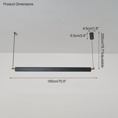 Diff Black Linear Pendant Light-DF2182