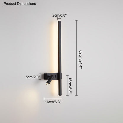 Diff Switchable Long Linear Wall Sconce with Spotlight-DF6068
