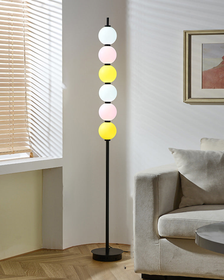 Diff Colorful Stacked Ball Dimmable Corner Floor Lamp-DF7071