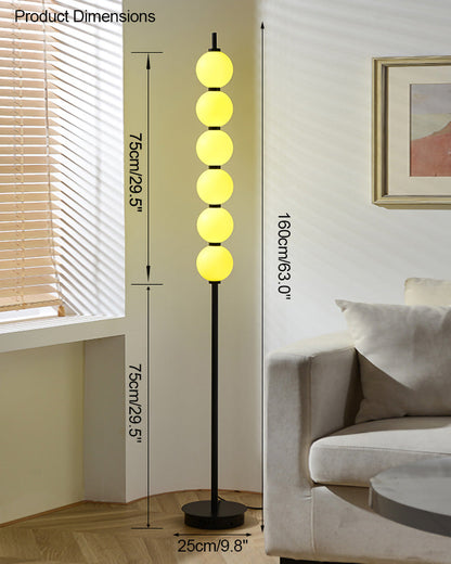 Diff Colorful Stacked Ball Dimmable Corner Floor Lamp-DF7071