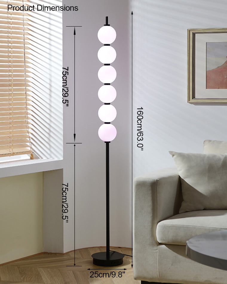 Diff Colorful Stacked Ball Dimmable Corner Floor Lamp-DF7071