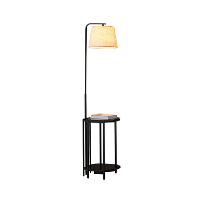 Diff Vintage Linen Floor Lamp with Charging Table-DF7064