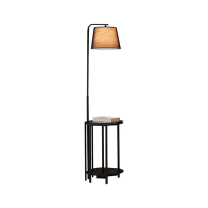 Diff Vintage Linen Floor Lamp with Charging Table-DF7064