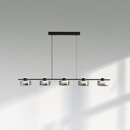 Diff Black Brass Linear Chandelier-DF2232