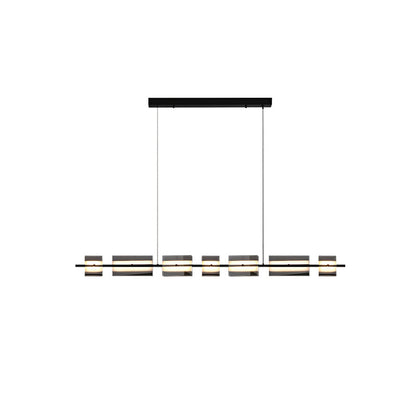 Diff Amber/Smoked Glass Linear Chandelier-DF2221