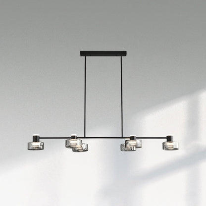 Diff Black Brass Linear Chandelier-DF2232