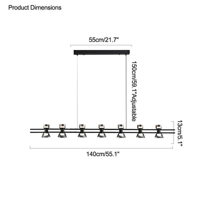 Diff Brass Linear Chandelier-DF2225