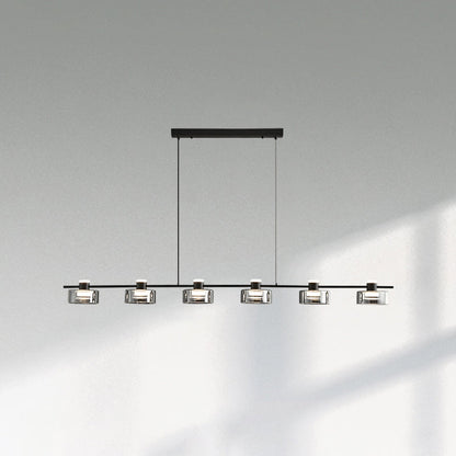 Diff Black Brass Linear Chandelier-DF2232