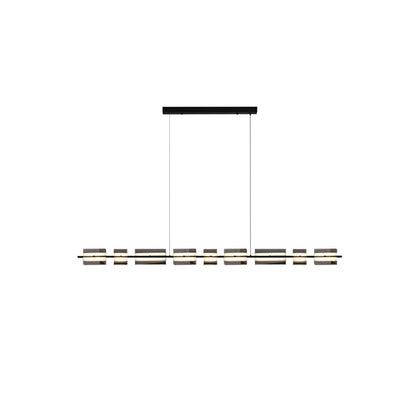 Diff Amber/Smoked Glass Linear Chandelier-DF2221