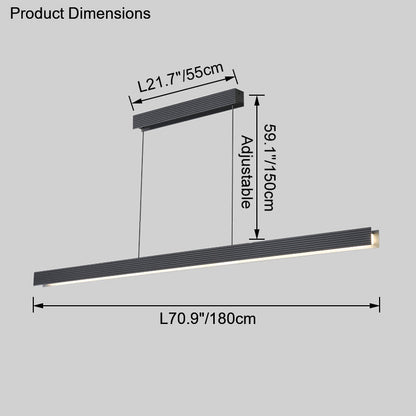 Diff Contemporary Black Linear Led Pendant Light-DF2281